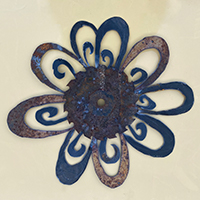 stylized flower wall art