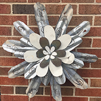 large metal flower