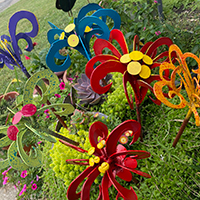 mini metal flowers