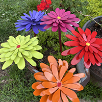 mini metal flowers